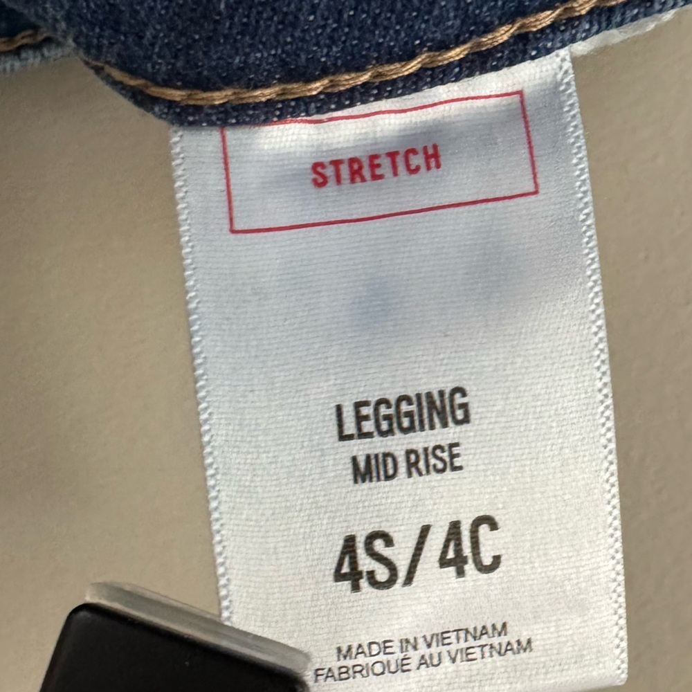 EXPRESS MID RISE LEGGING JEANS SIZE 4S - Picture 3 of 4